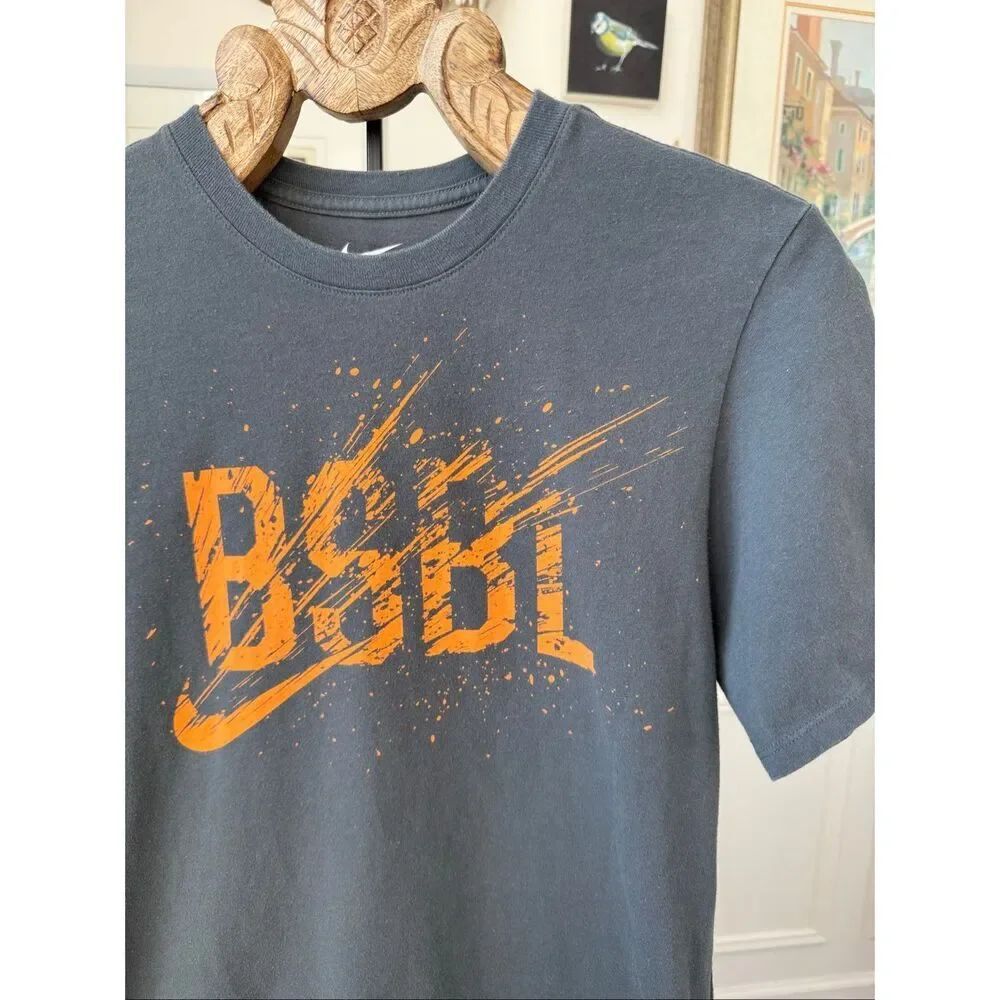 Nike Baseball Grey Orange Tshirt M